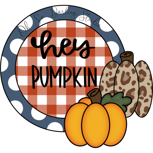 Hey Pumpkin Round Template