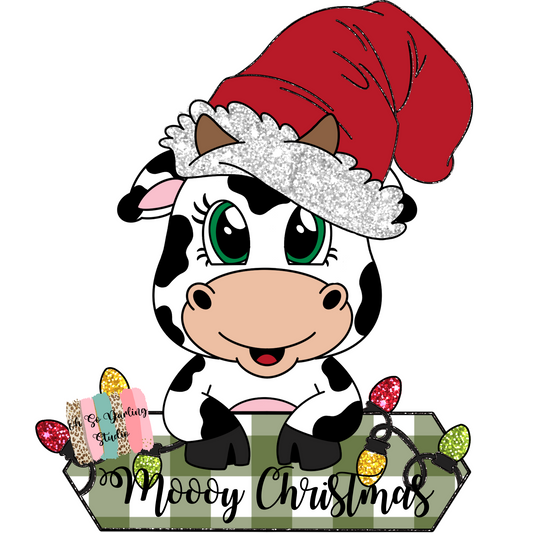 Moooy Christmas Cow Template